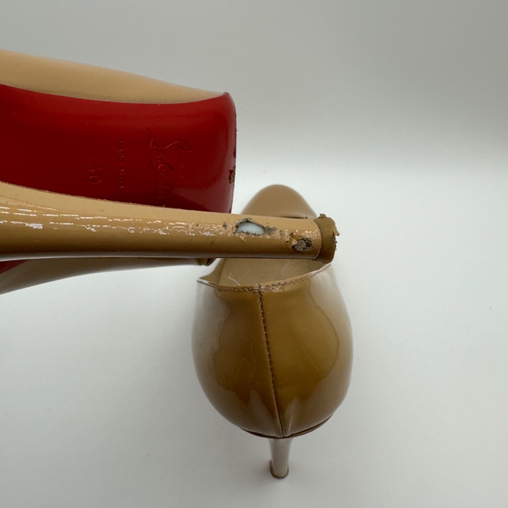 Christian Louboutin Simple 100 nude patent pumps size 40 - Picture 6 of 9